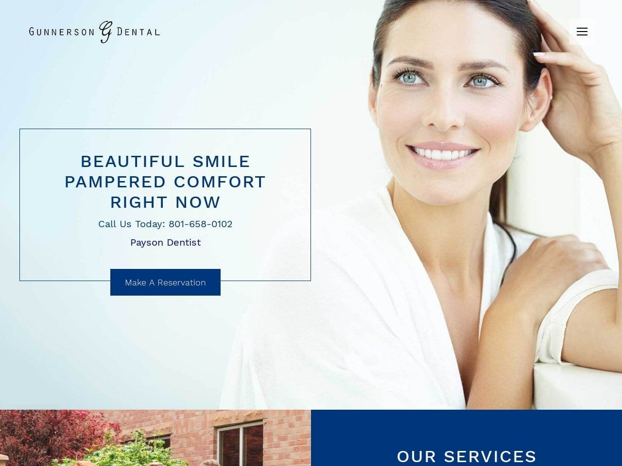 Gunnerson Dental Website Screenshot from excellencebychoice.net