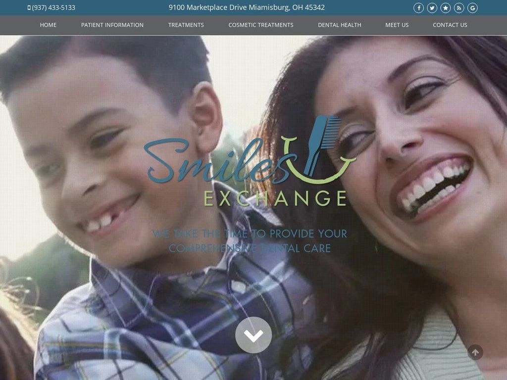 Smiles At the Exchange Website Screenshot from exchangedentist.com