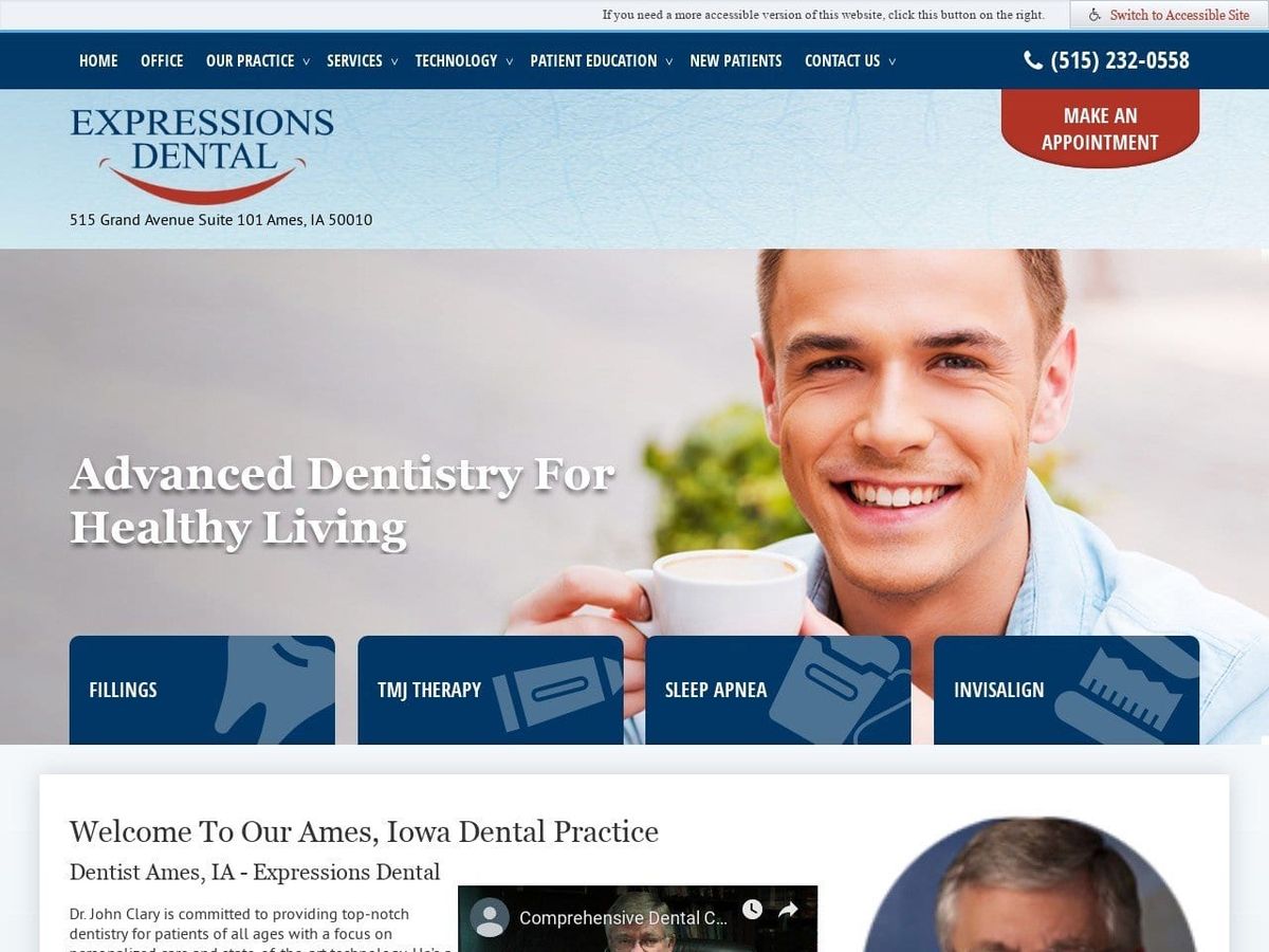 Banach Kelly K DDS Website Screenshot from expressions-dental.com