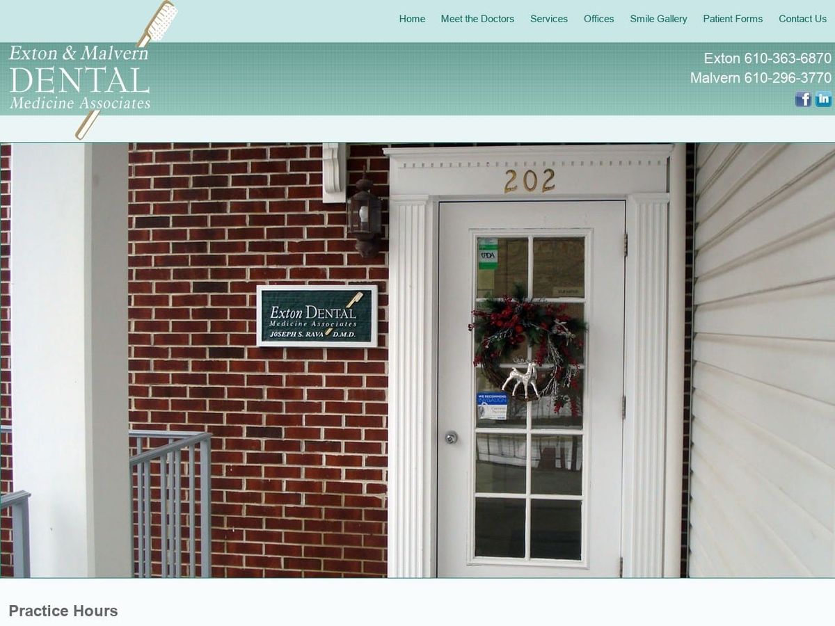 Malvern Dental Medicine Rava Joseph S DDS Website Screenshot from extondentalmedicine.com