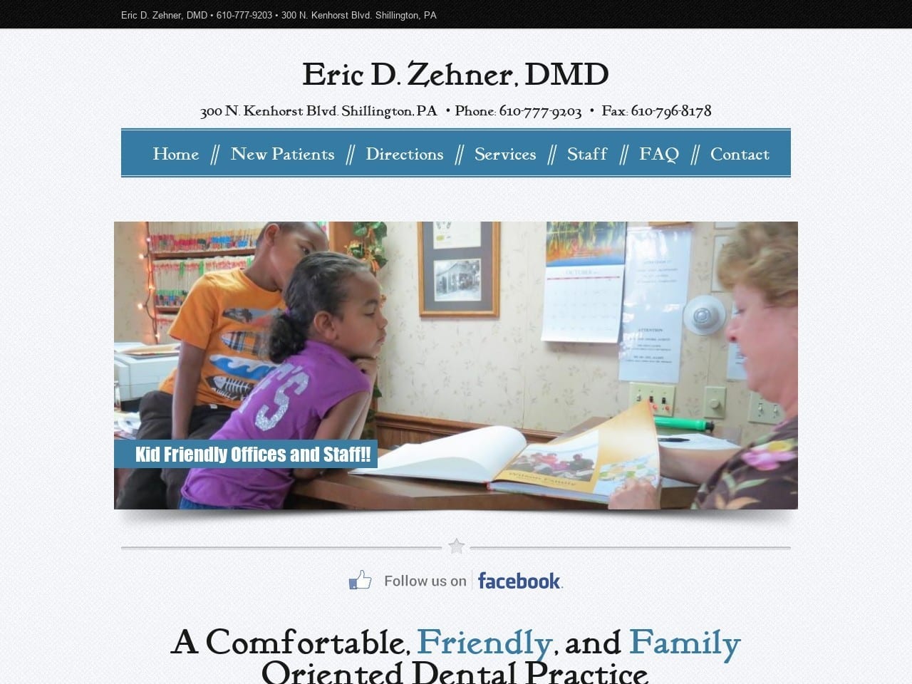 Zehner Eric DDS Website Screenshot from ezdentalsolutions.com