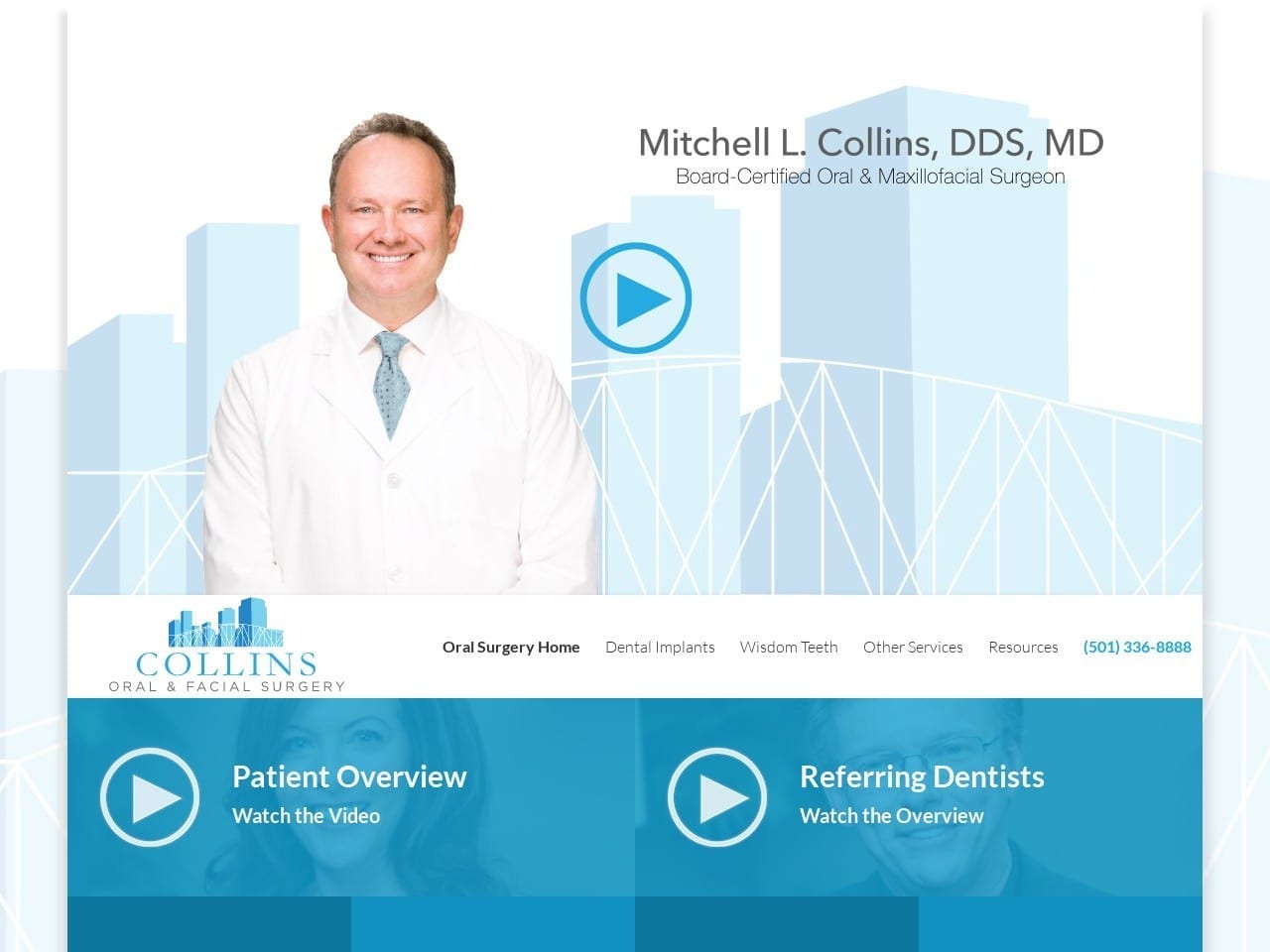 Maxillofacial Surgery Center Website Screenshot from facesurgeon.com