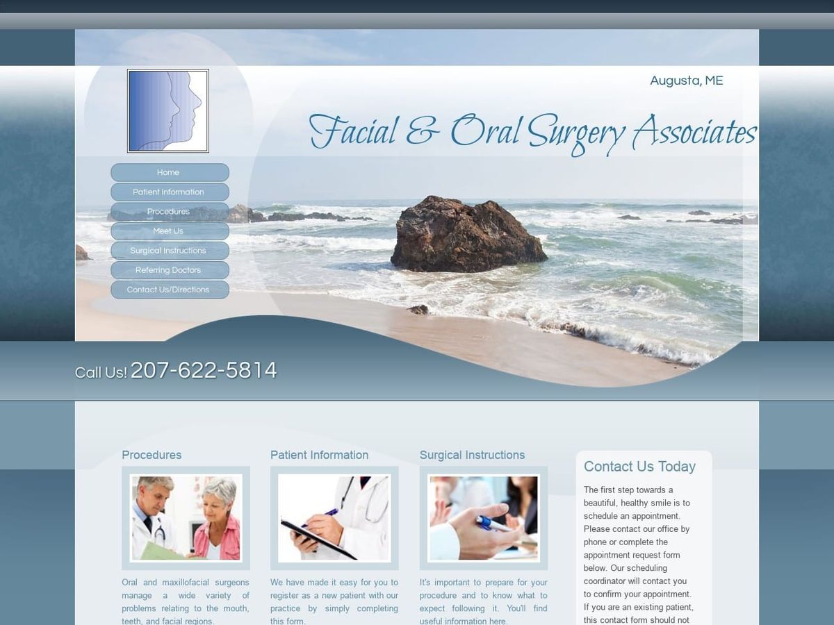 Facial Dentist Website Screenshot from facial-oralsurgery.com