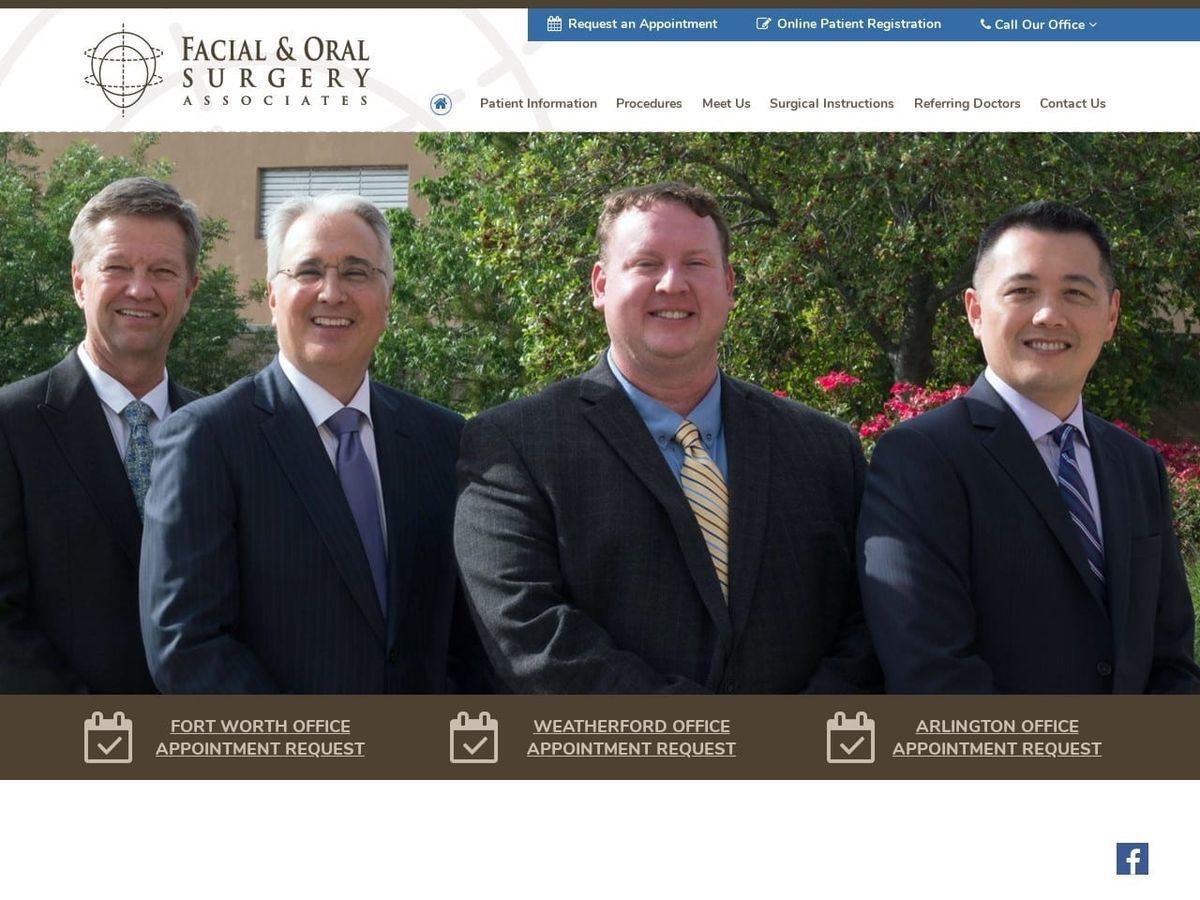 Facial Oral Surgery Associates Website Screenshot from facialoralsurg.com