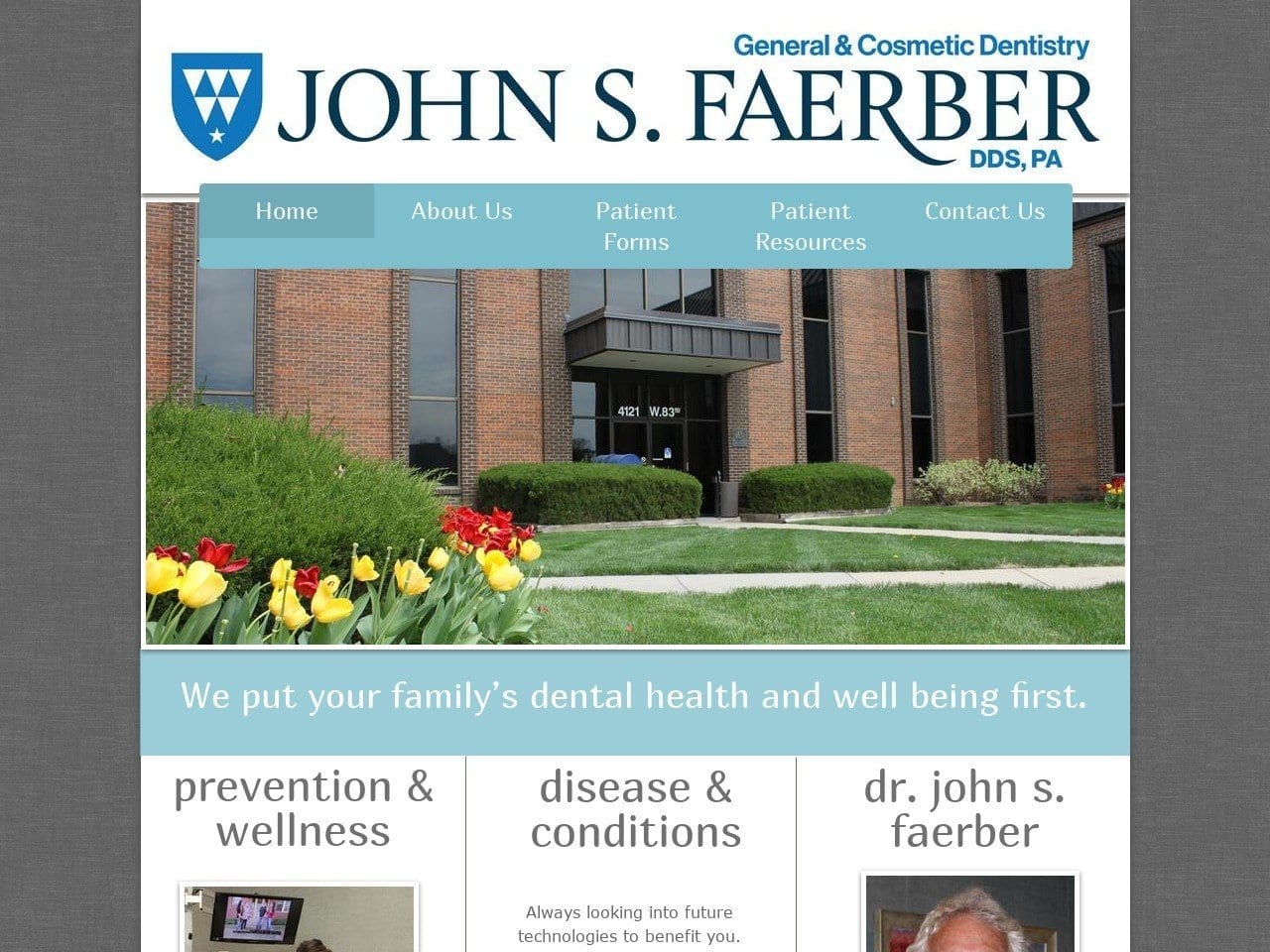 John S. Faerber DDS Website Screenshot from faerberdds.com