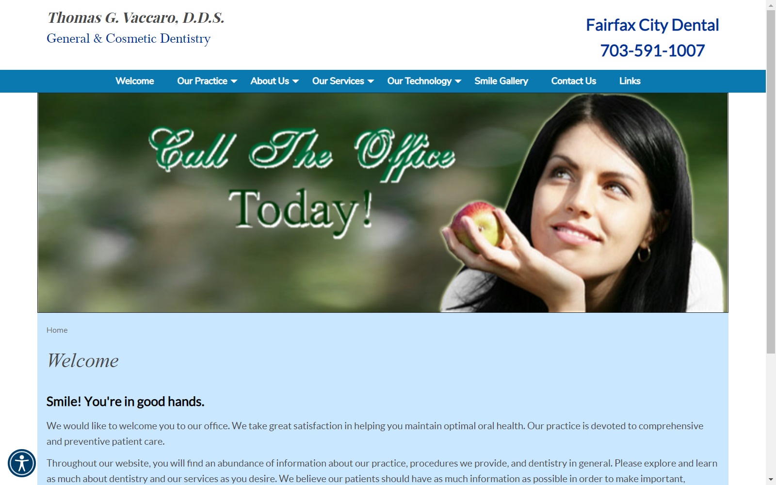 fairfaxcitydental.com screenshot