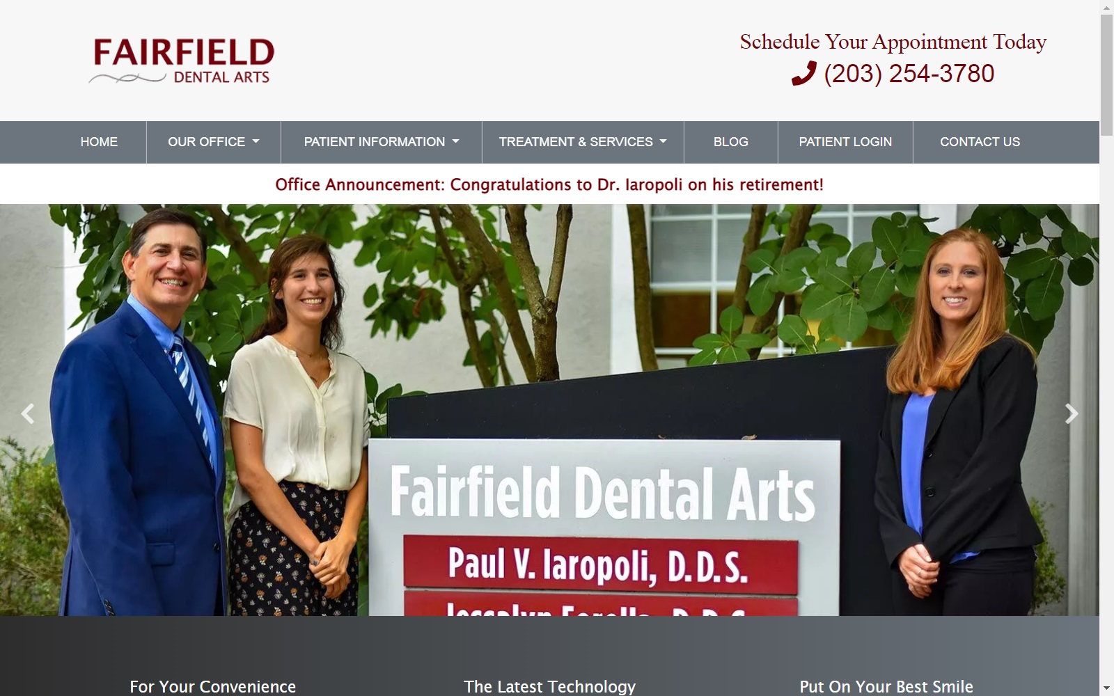 fairfielddentalarts.com screenshot