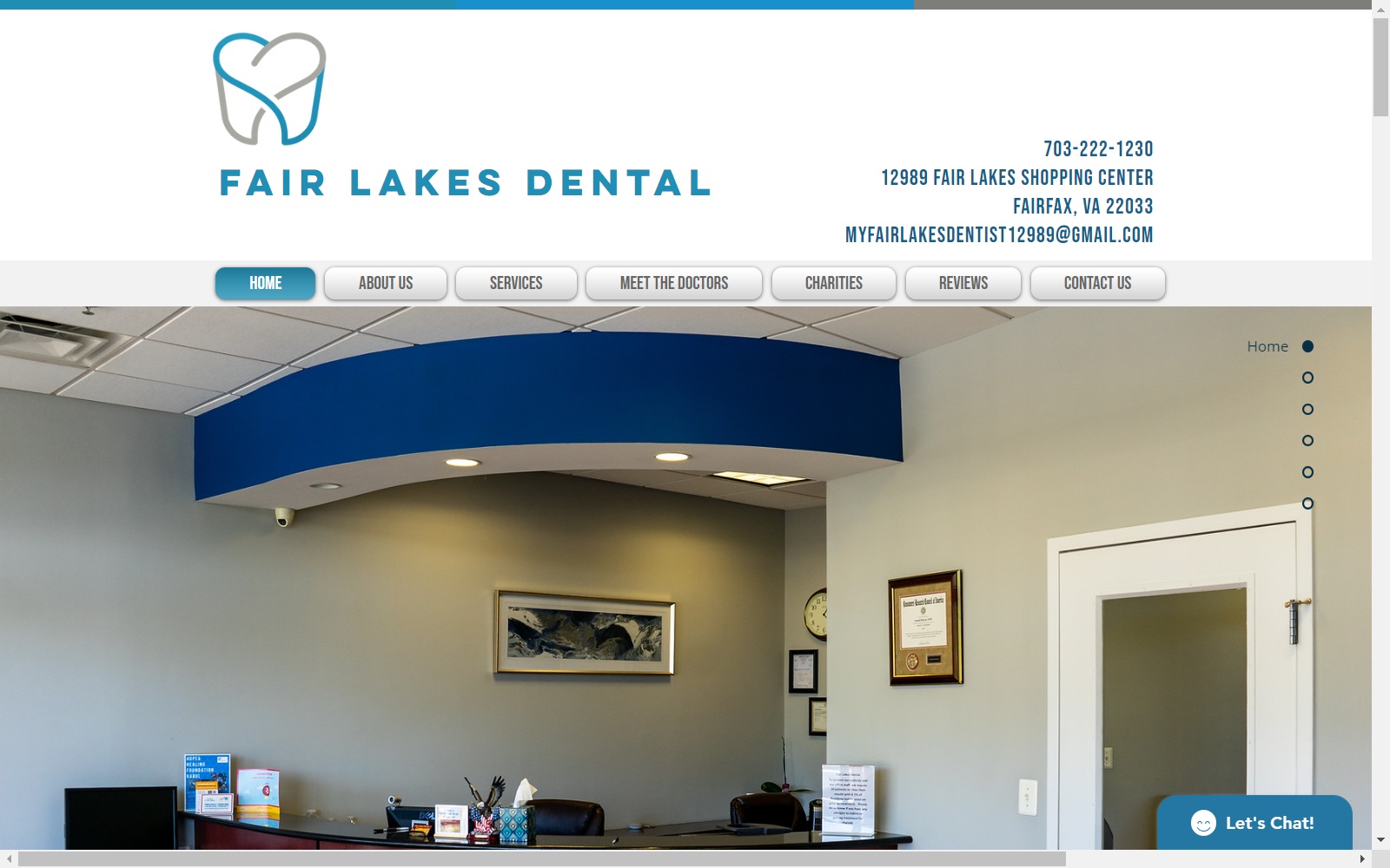 fairlakesdentist.com screenshot