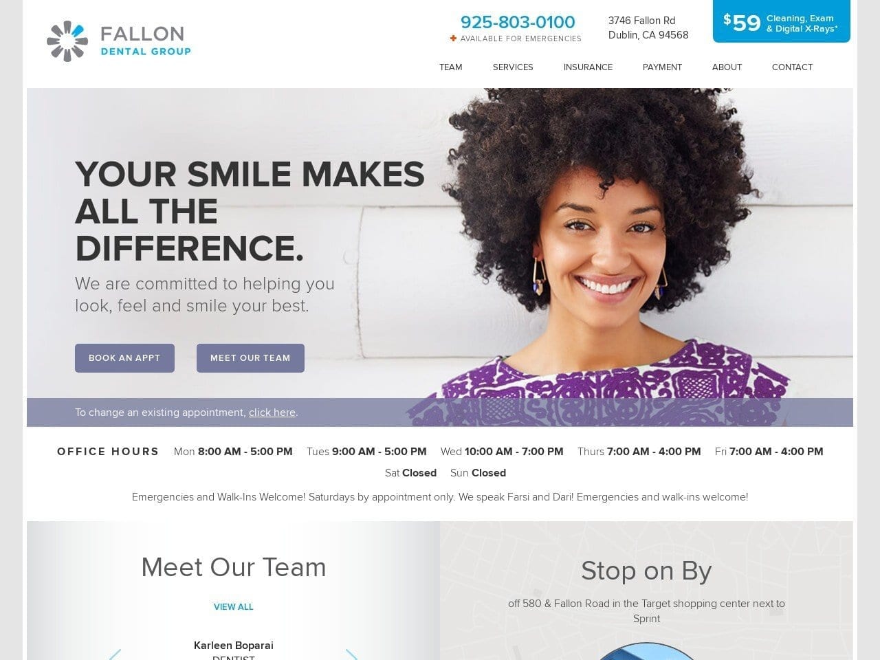 Fallon Dental Group Website Screenshot from fallondentalgroup.com