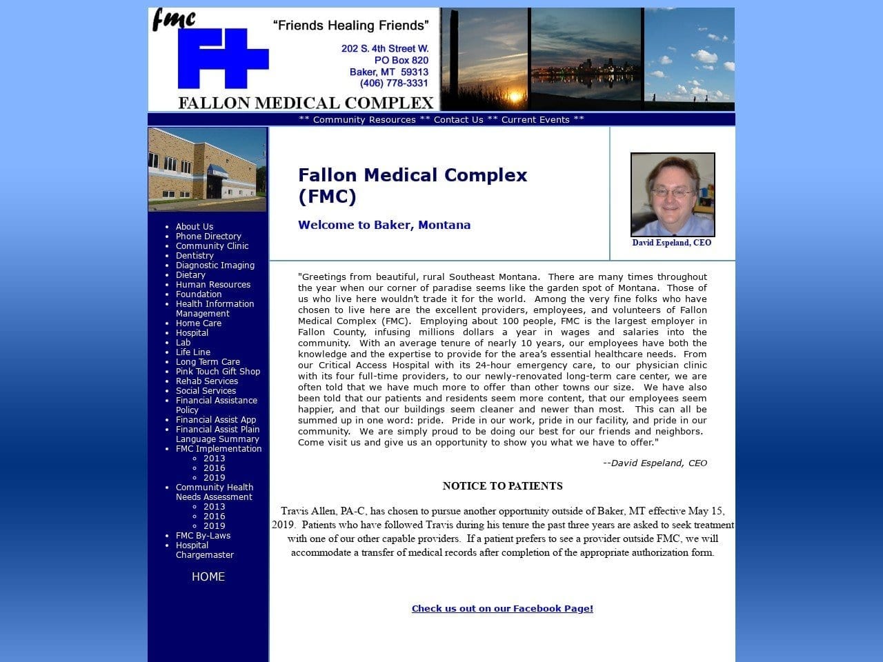 Fallon Medical Complex Website Screenshot from fallonmedical.org