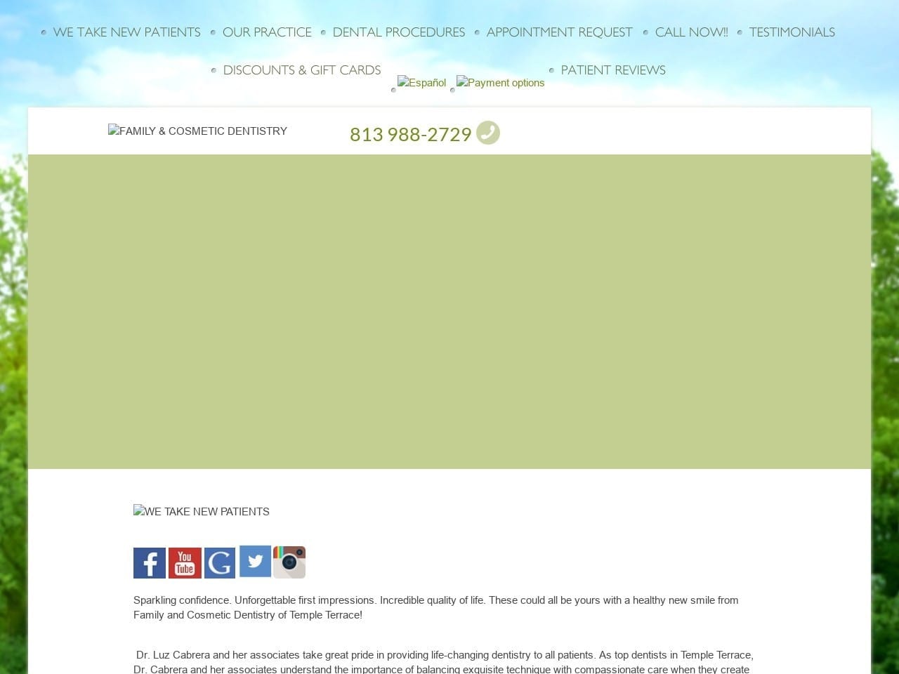 Familyandcosmetic Dentistry  Tampa Website Screenshot from familyandcosmeticdentistryoftampa.com