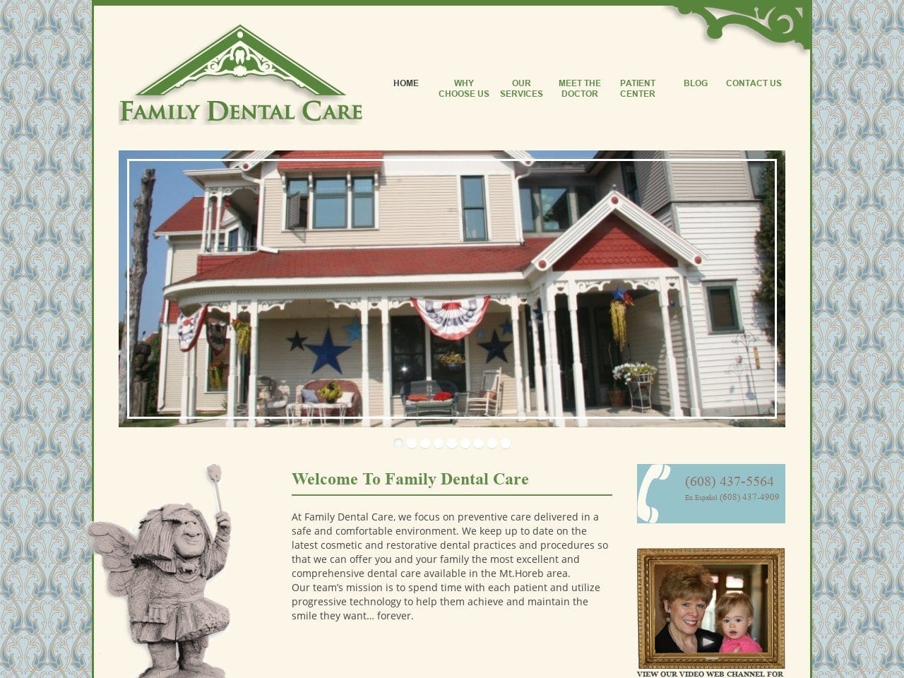 Family Dental Care Website Screenshot from familydentalcarellc.com