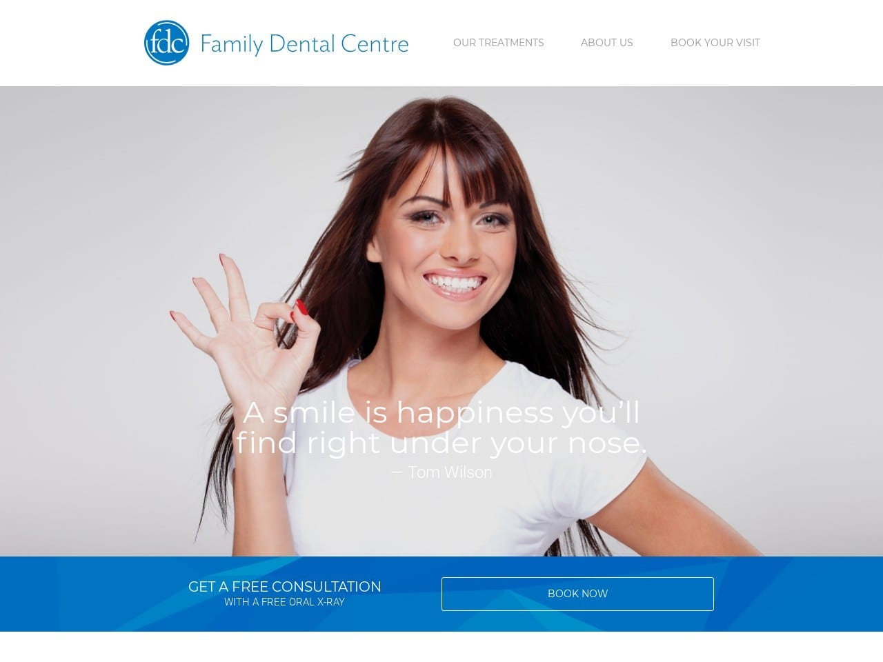 Family Dental Centre Website Screenshot from familydentalcentre.com