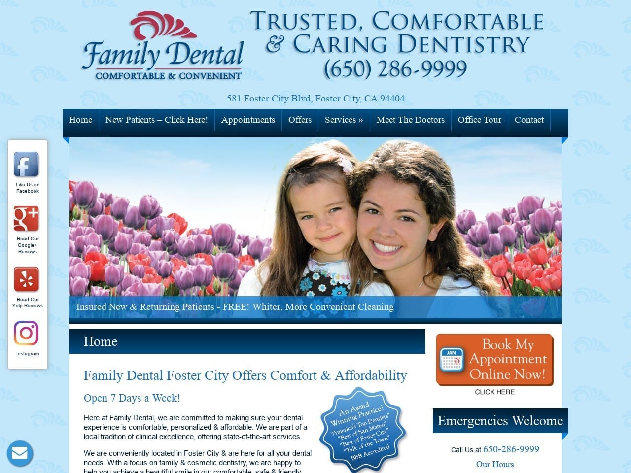 Family Dental Chan Polly DDS Website Screenshot from familydentalfostercity.com