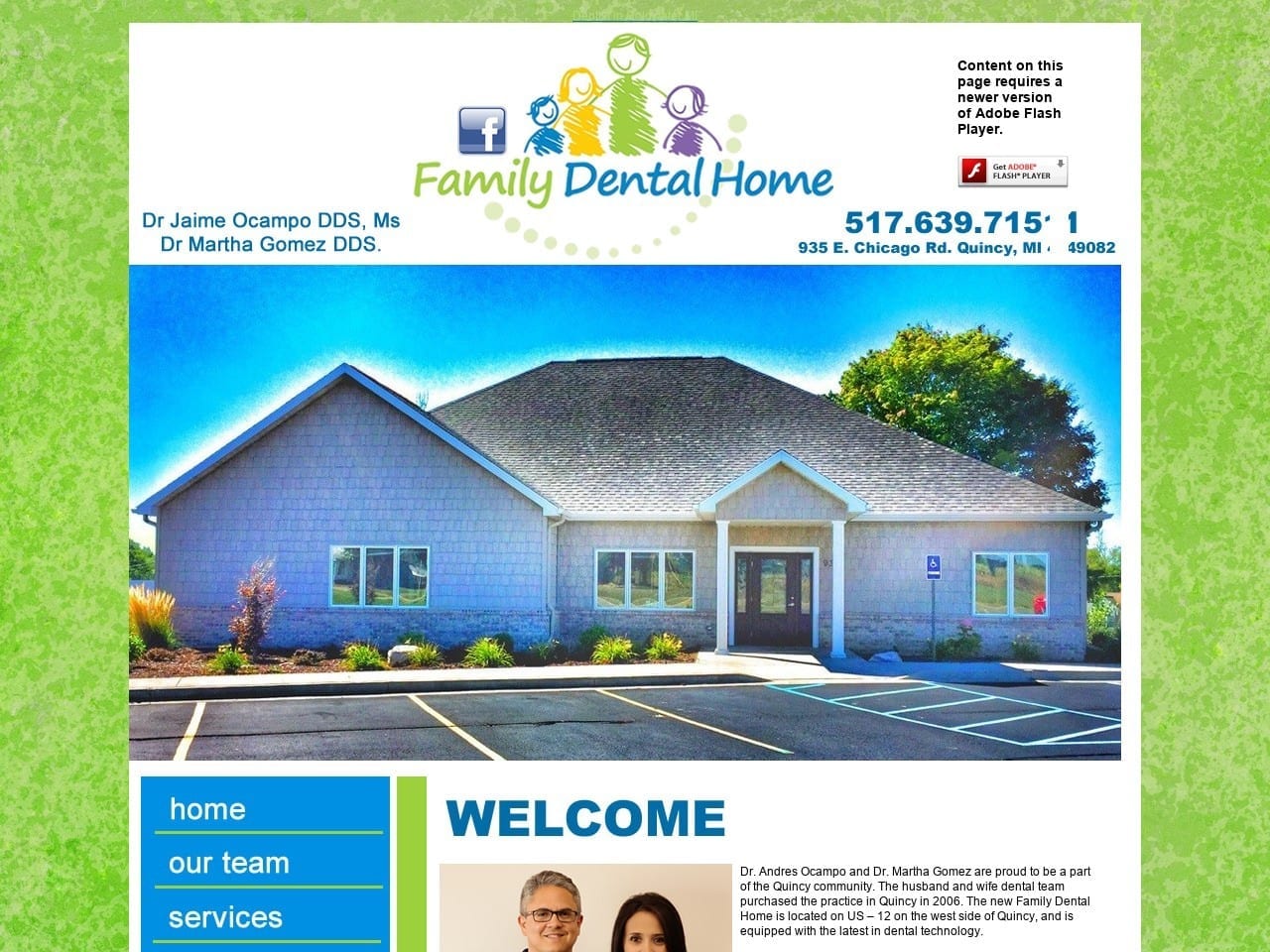 Sonria PC / Family Dental Home / Gomez Martha DDS Website Screenshot from familydentalhome.com