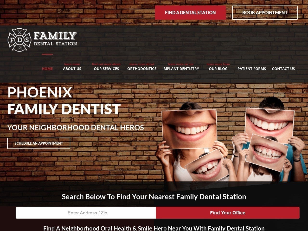 Family Dental Station Website Screenshot from familydentalstation.com