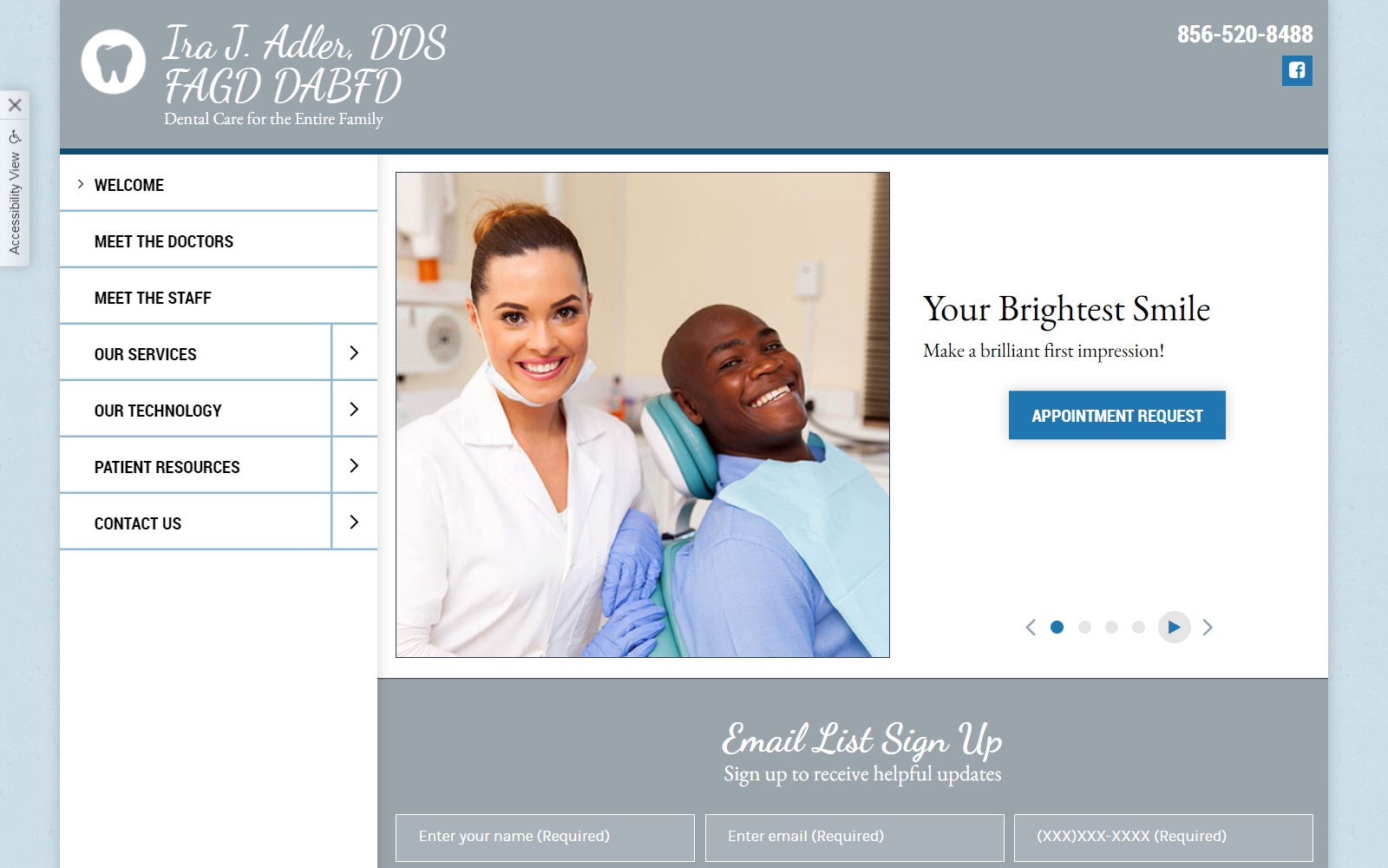 familydentistinmarlton.com screenshot