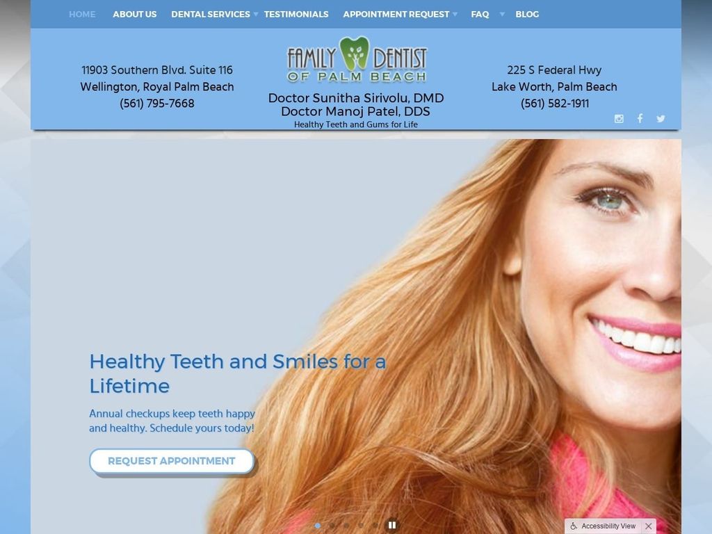 Family Dentist of Palm Beach Website Screenshot from familydentistpalmbeach.com