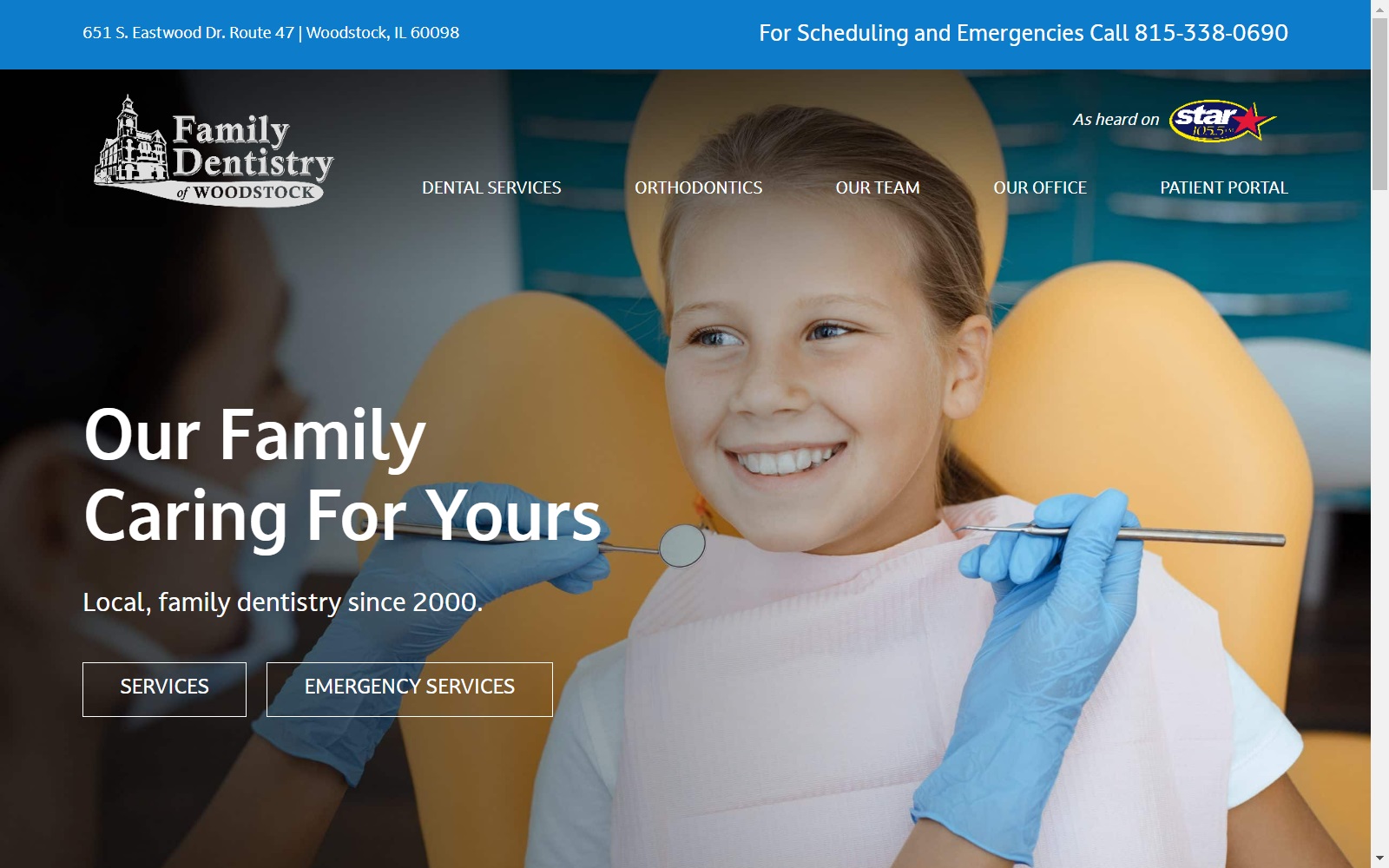 familydentistryofwoodstock.com screenshot