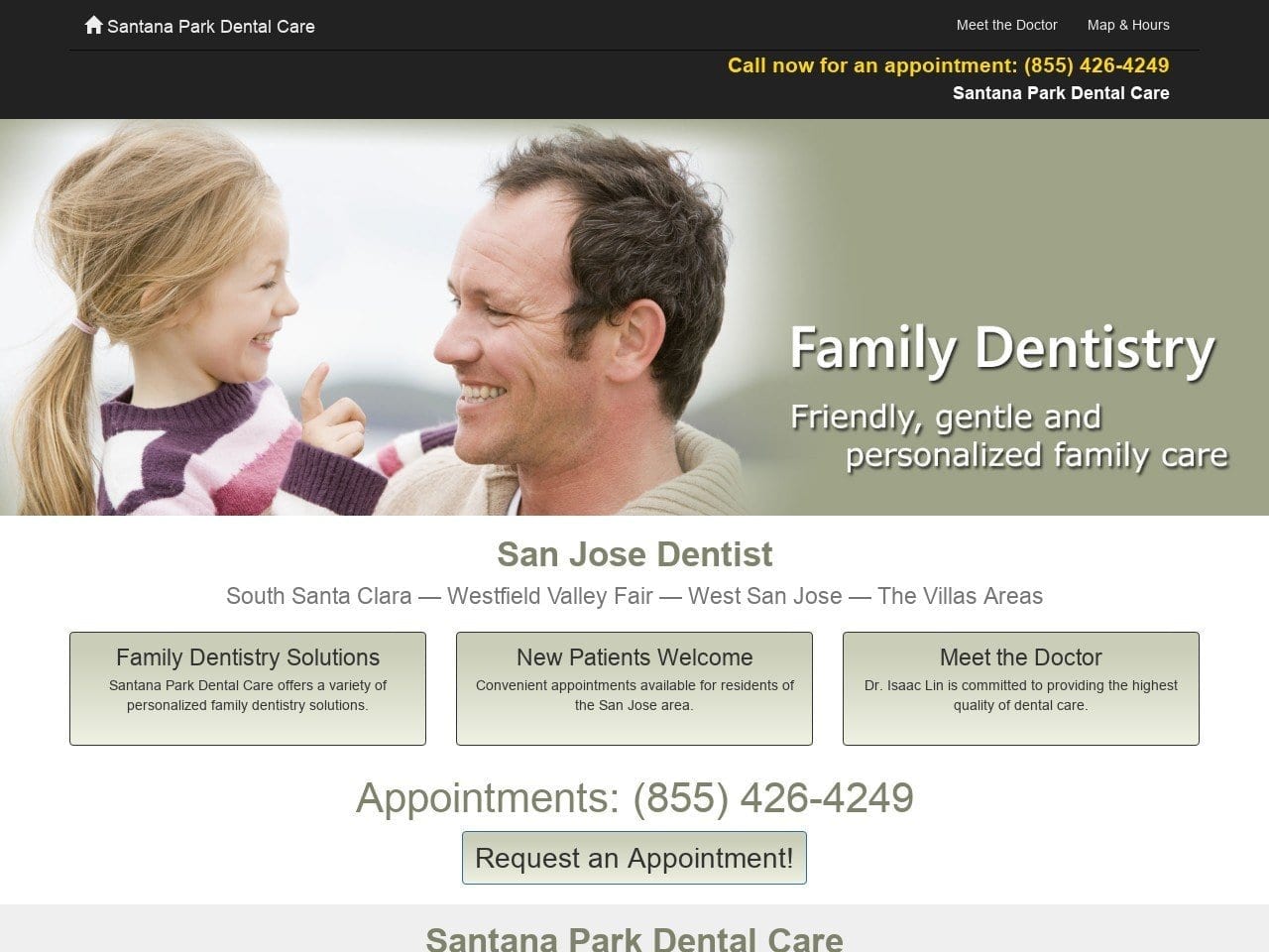 Family Dentist Sanjose Website Screenshot from familydentistsanjose.com