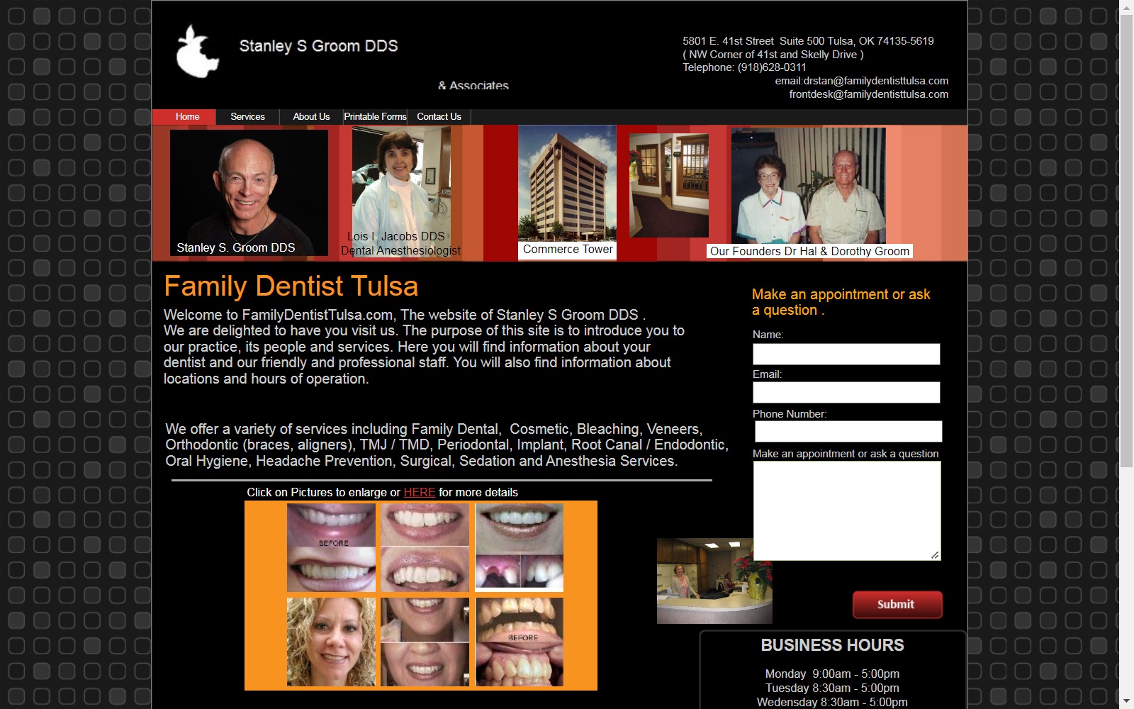 familydentisttulsa.com screenshot