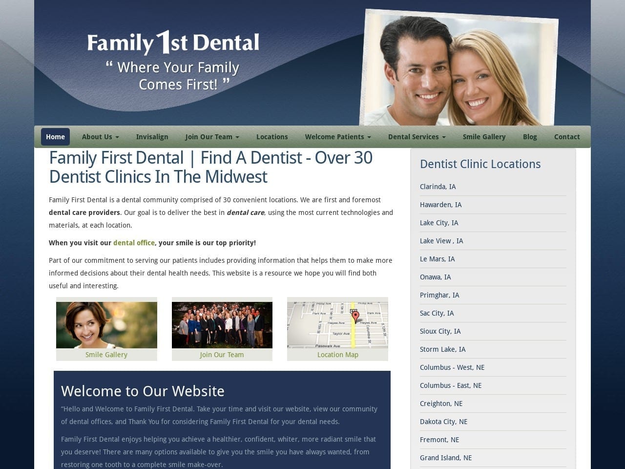 Family First Dental Website Screenshot from familyfirstdental.com