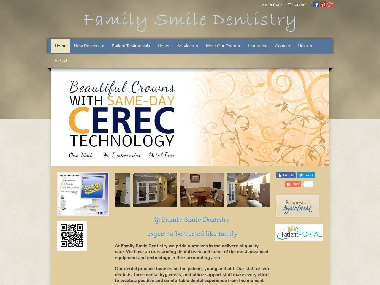 Family Smile Dentistry Website Screenshot from familysmiledentistry.com