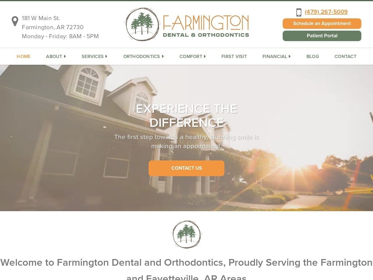 Farmington Dental  Center Website Screenshot from farmingtondentalcenter.com