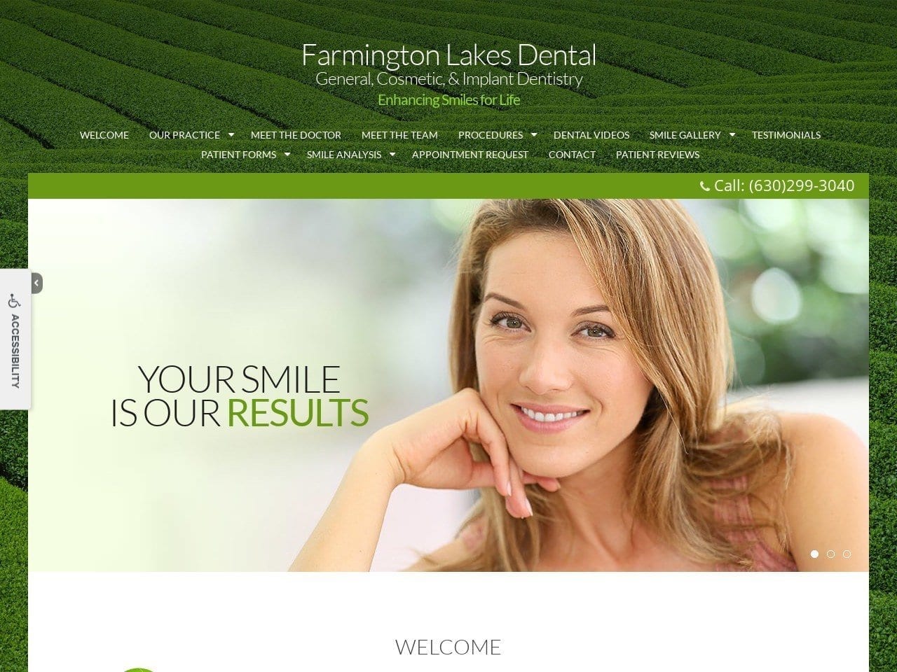 Farmington Lakes Dental Website Screenshot from farmingtonlakesdental.com