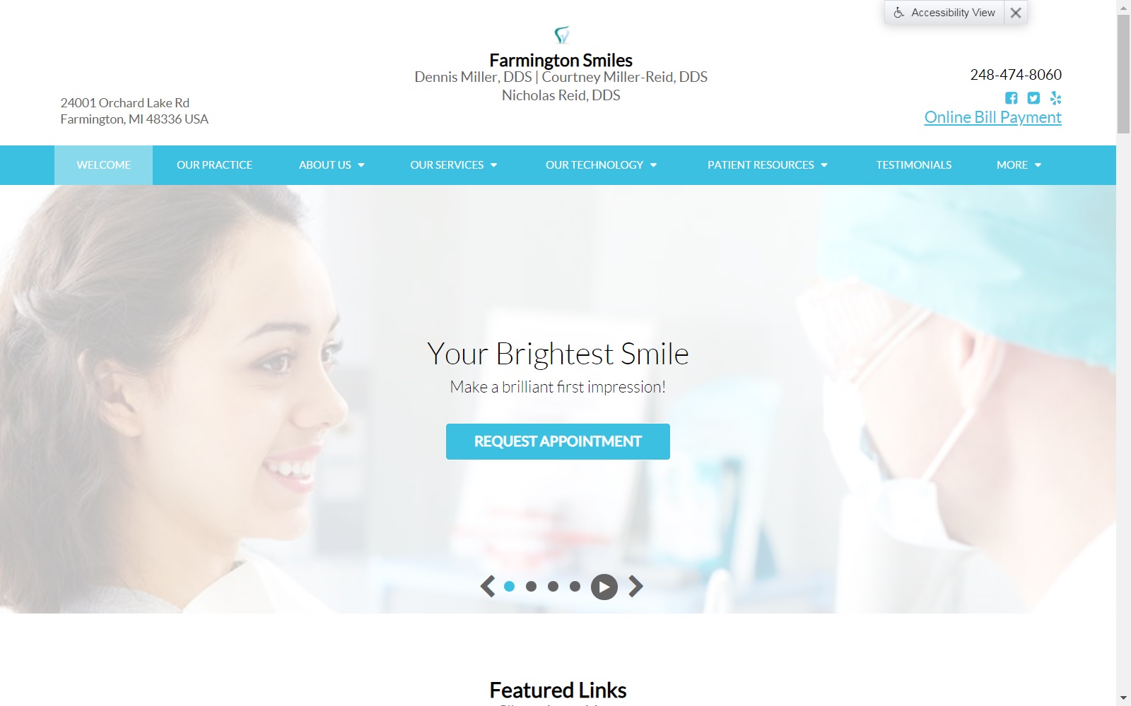 farmingtonsmiles.com screenshot