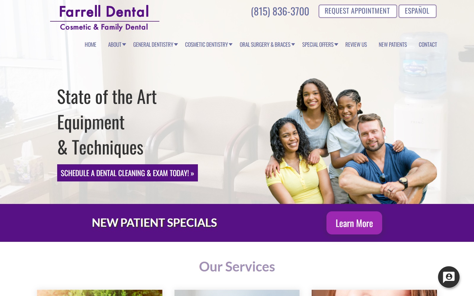 farrelldental.com screenshot