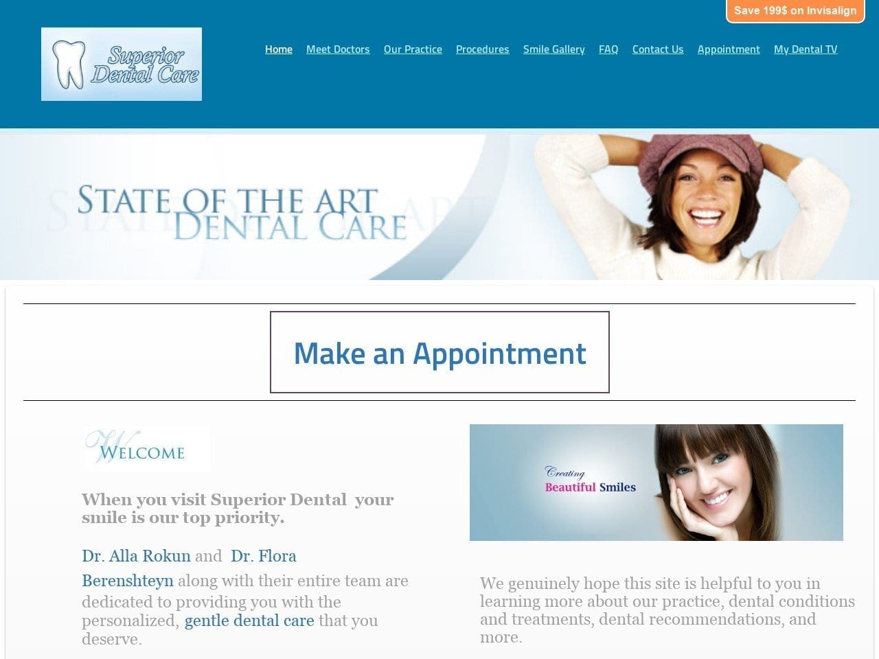 F & A Superior Dental Website Screenshot from fasuperiordental.com