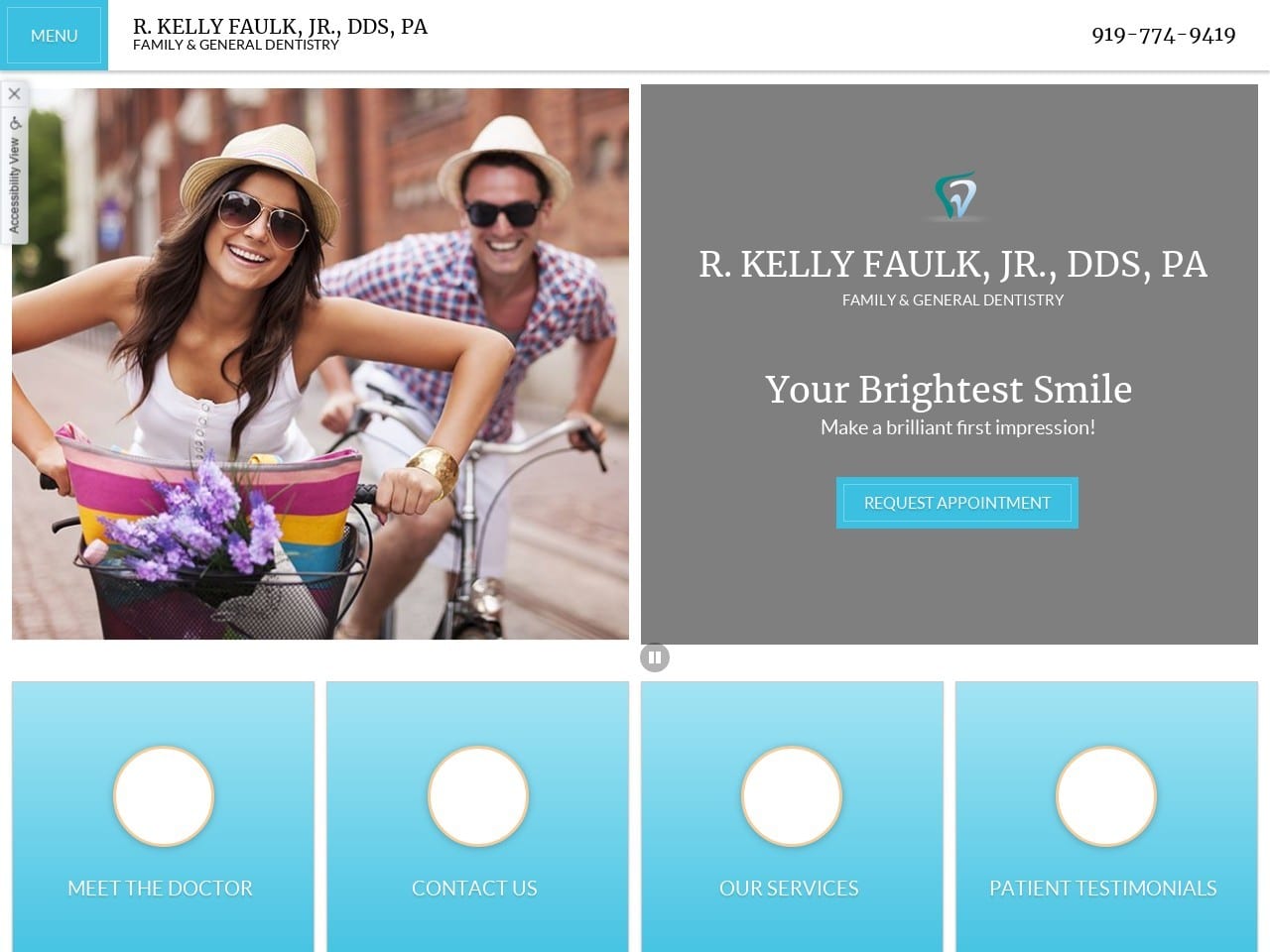 R. Kelly Faulk Jr. DDS PA Website Screenshot from faulkfamilydentistry.com