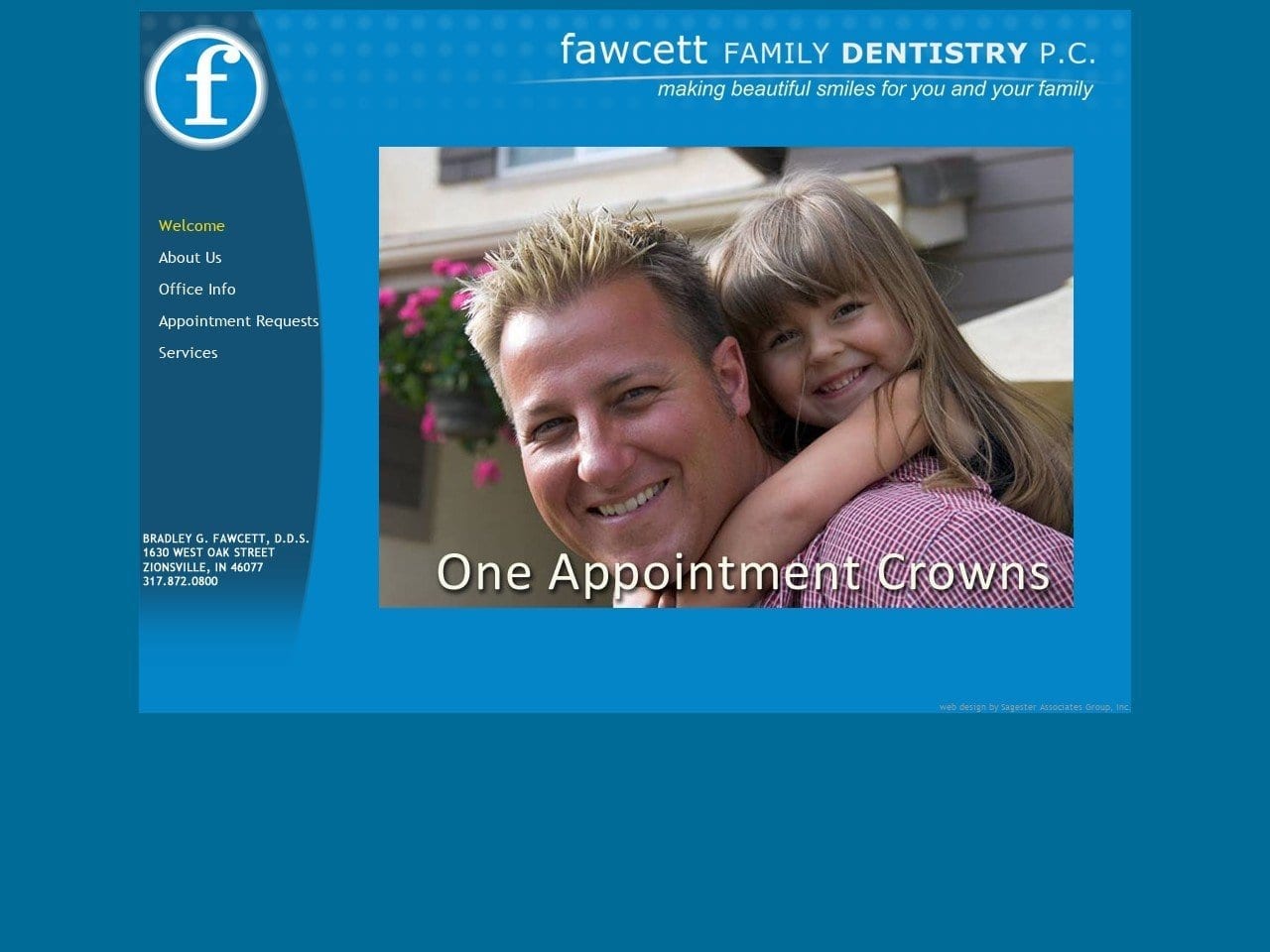 Dr. Bradley G. Fawcett DDS Website Screenshot from fawcettfamilydentistry.com