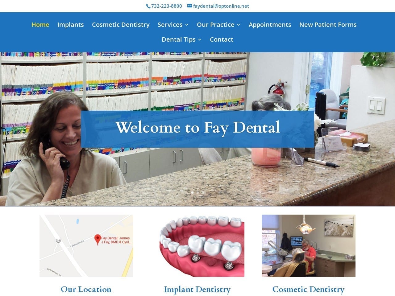 Fay Dental Website Screenshot from faydental.com