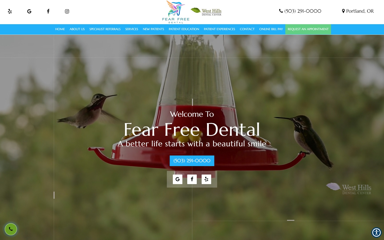 fearfreedental.com screenshot