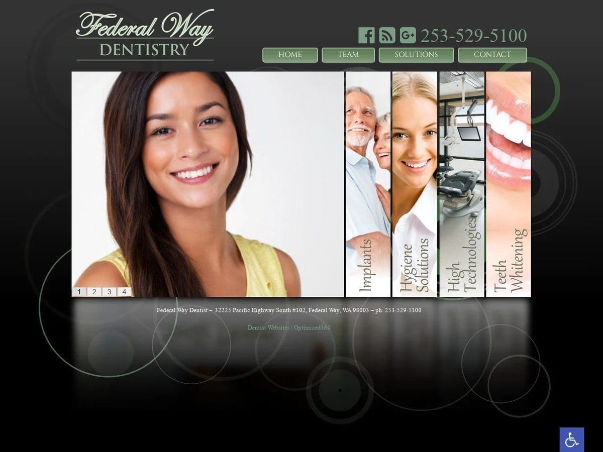 Federal Way Dentist Website Screenshot from federalwaydentistry.com