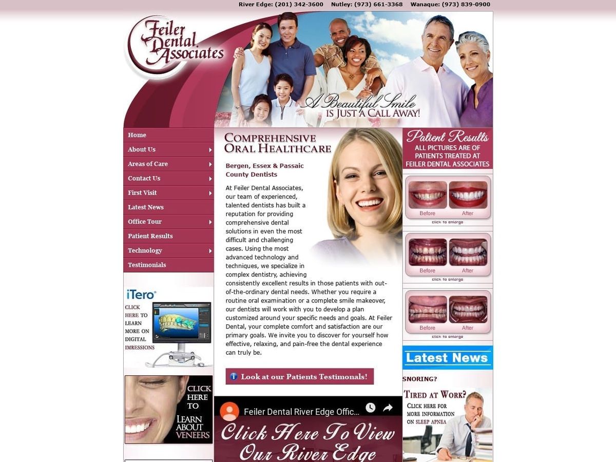 Valerie Karraker DDS Website Screenshot from feilerdental.com