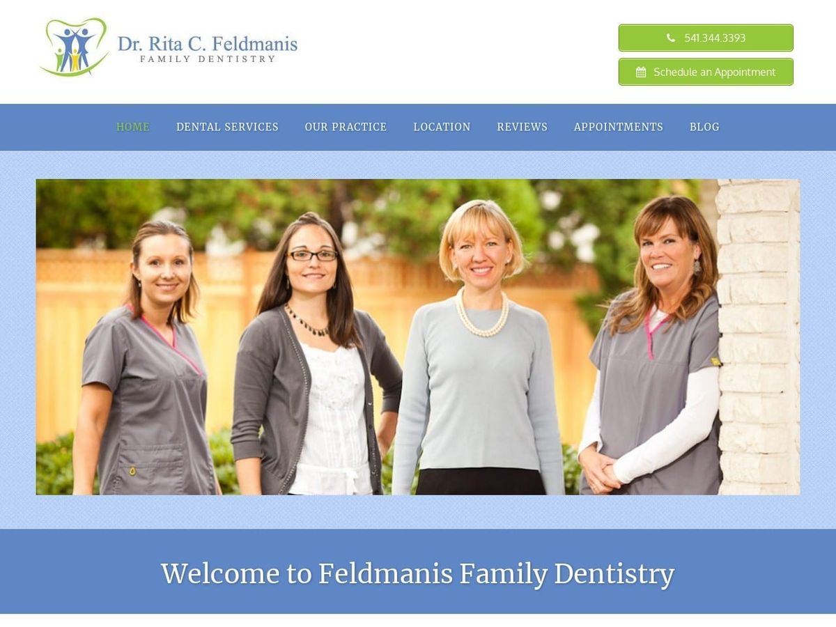 Feldmanis Family Dentistry Website Screenshot from feldmanisfamilydentistry.com