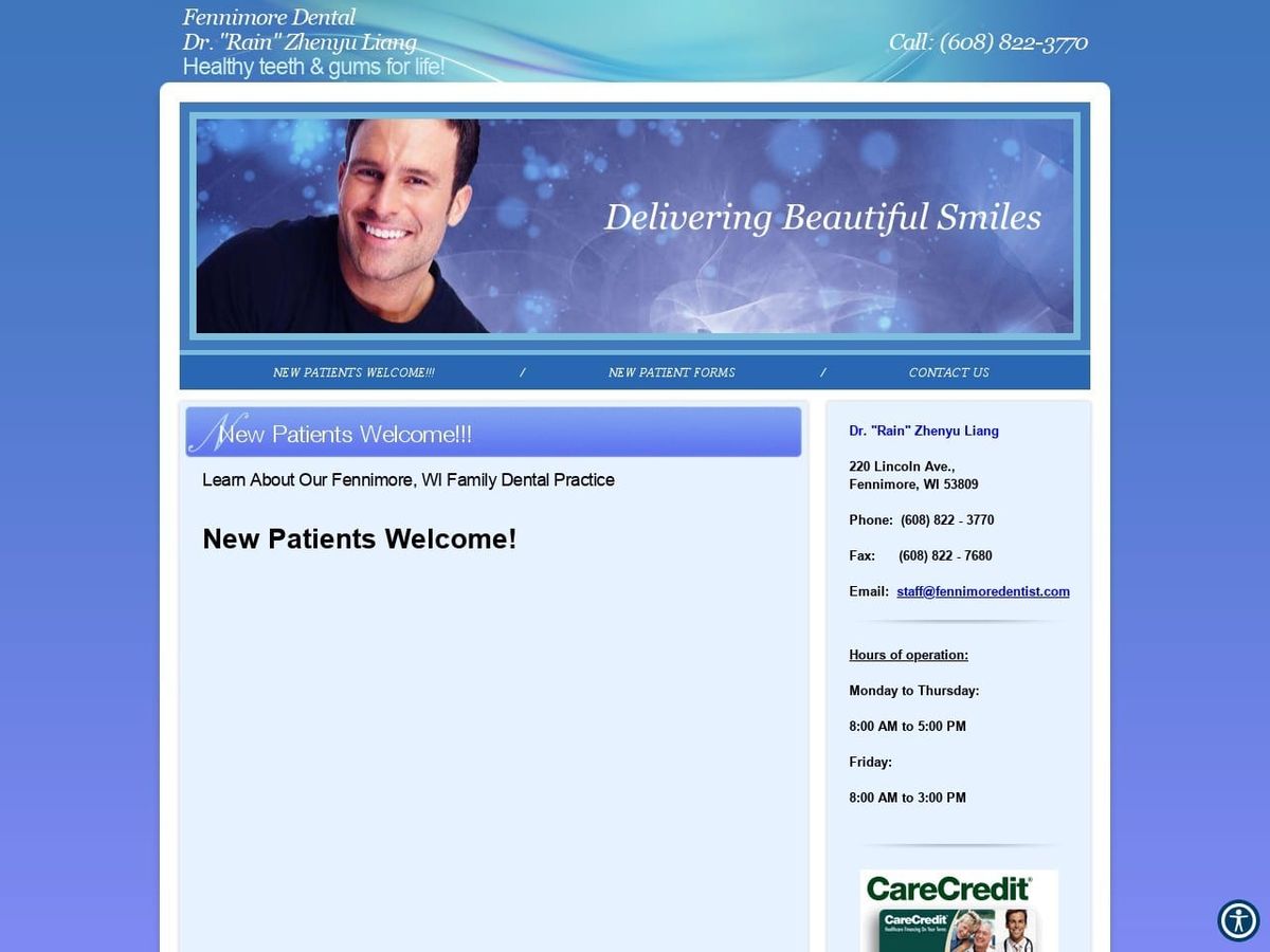 Fennimore Dentist Website Screenshot from fennimoredentist.com