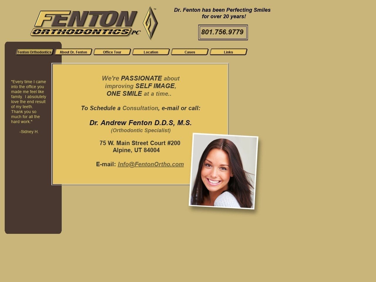 Fenton Orthodontics PC Website Screenshot from fentonortho.com