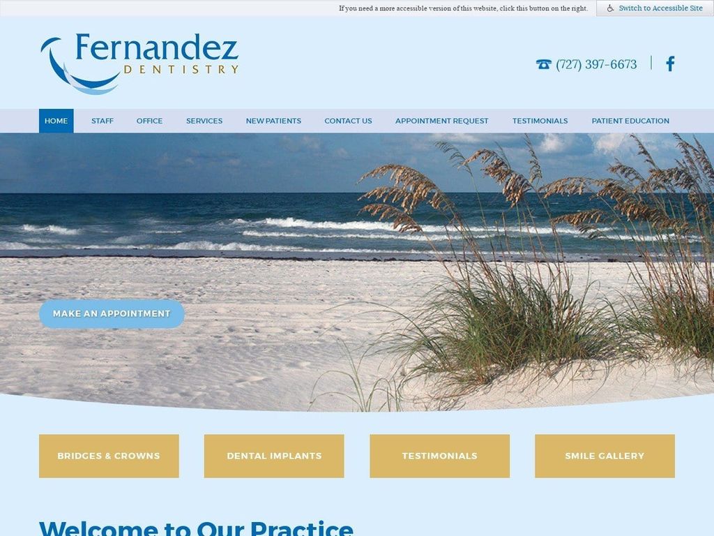 Fernandez Michael J DMD PA Website Screenshot from fernandezdentistry.com