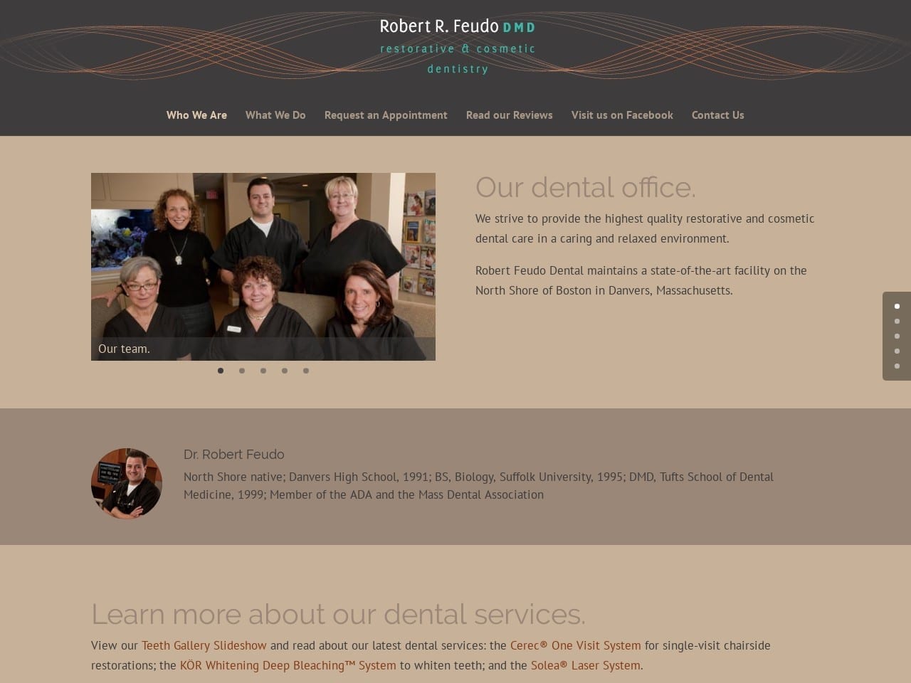 Dr. Robert R. Feudo DDS Website Screenshot from feudodental.com