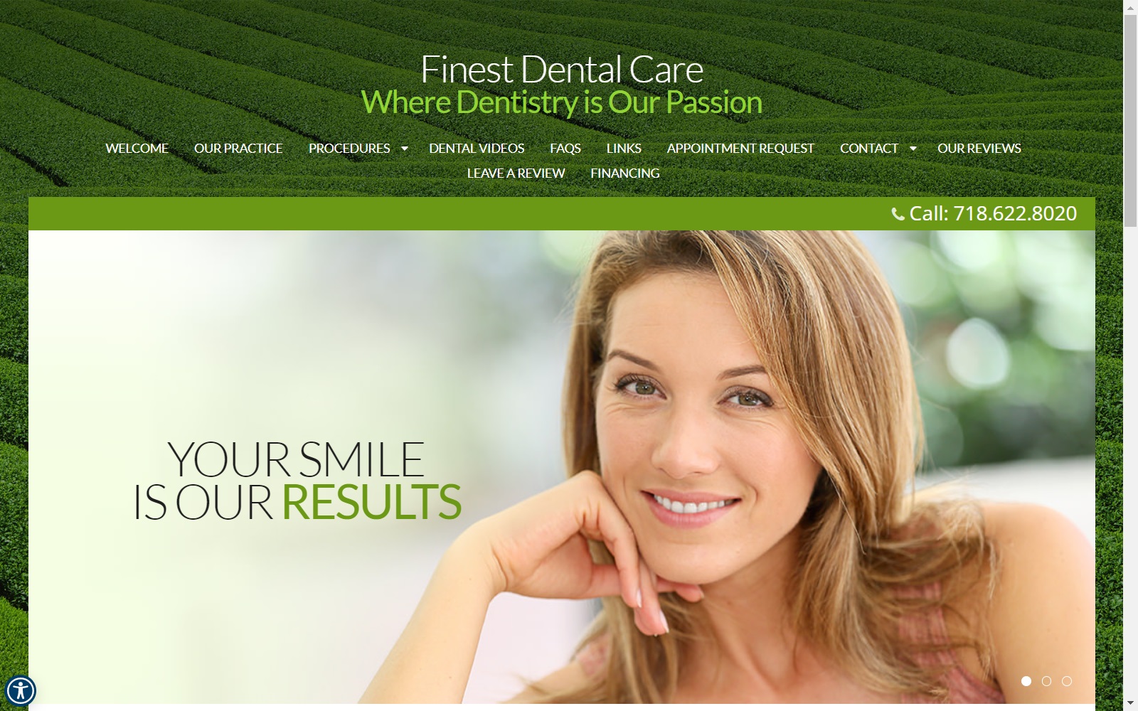 finestdentalcare.com screenshot