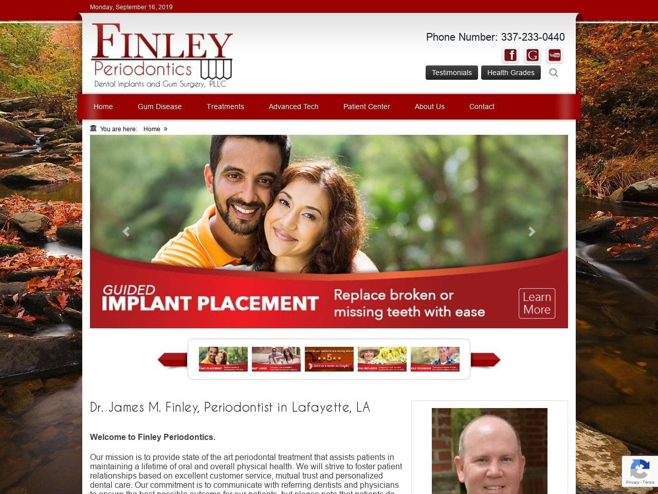 Finley Perio Website Screenshot from finleyperio.com