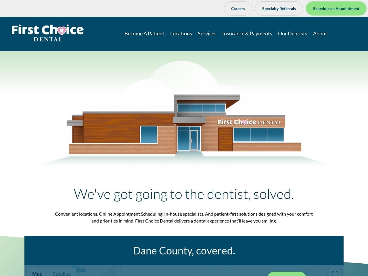 First Choice Dental Website Screenshot from firstchoicedental.com