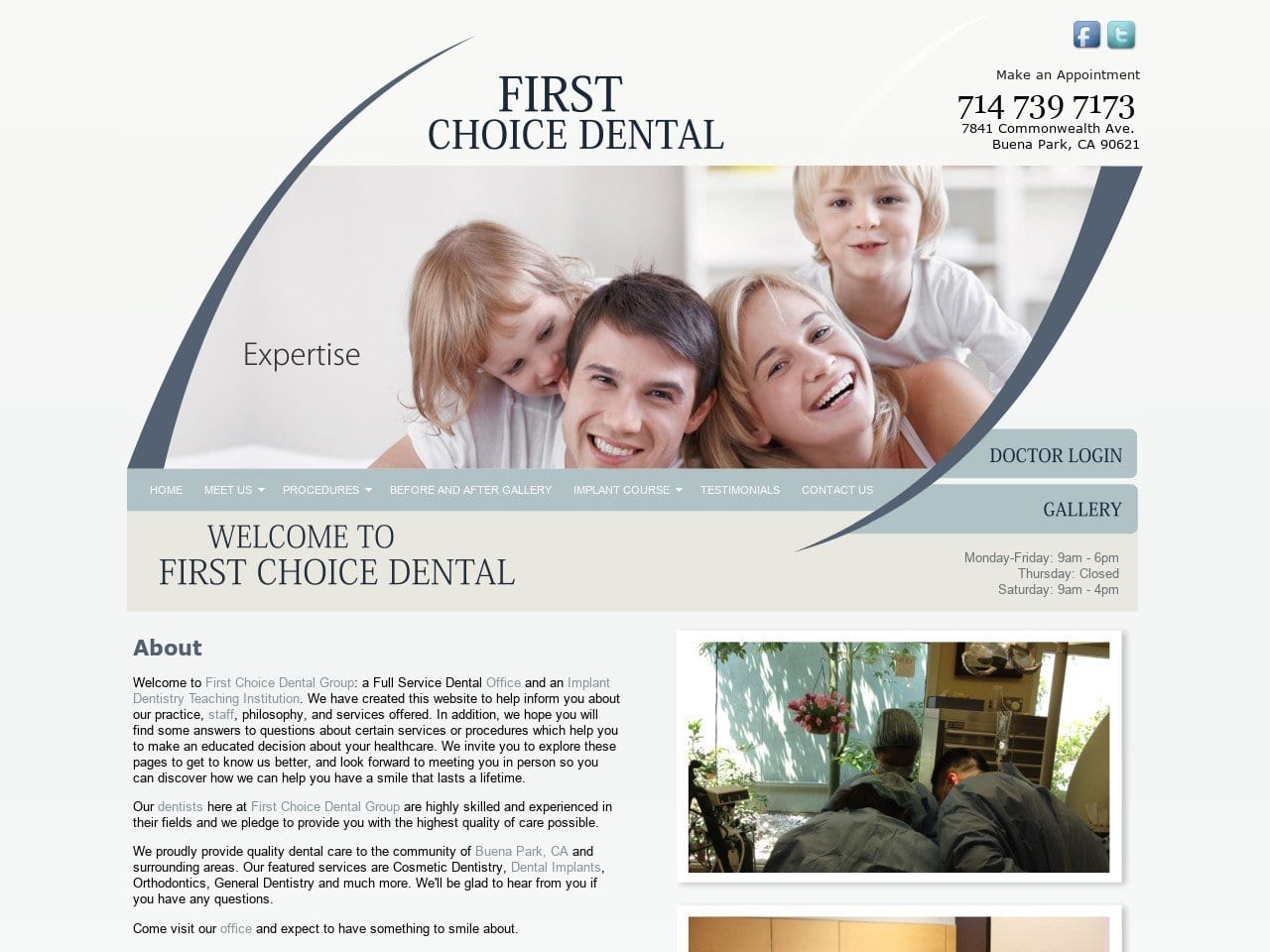 First Choice Dental Group Website Screenshot from firstchoicedentalgroup.com