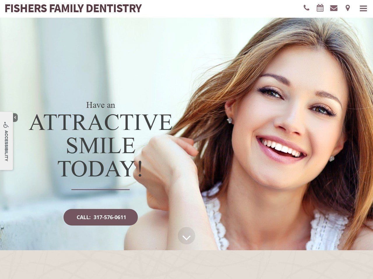 The Fishers Dentist Website Screenshot from fishersfamilydentistry.com