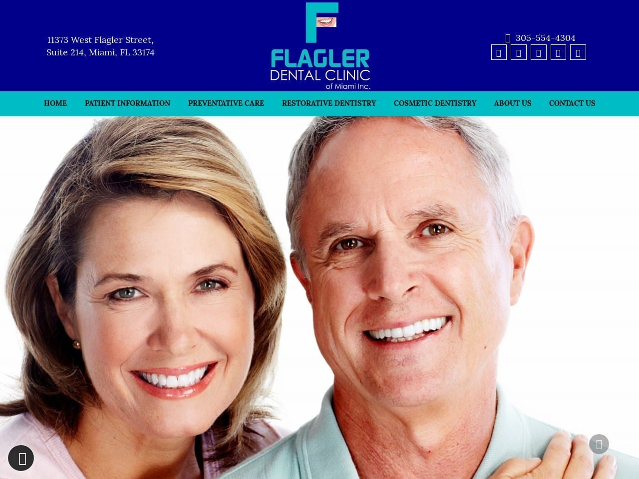 Flagler Dental Clinic Website Screenshot from flaglerdentalclinic.com