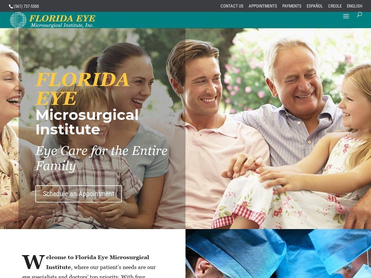 Florida Eye Microsurgical Institute Website Screenshot from fleyedocs.com